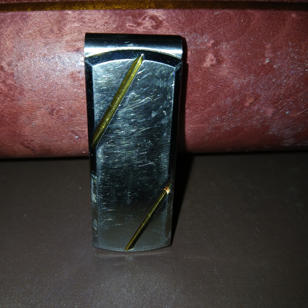 Elegant Stainless Steel and Gold Money Clip